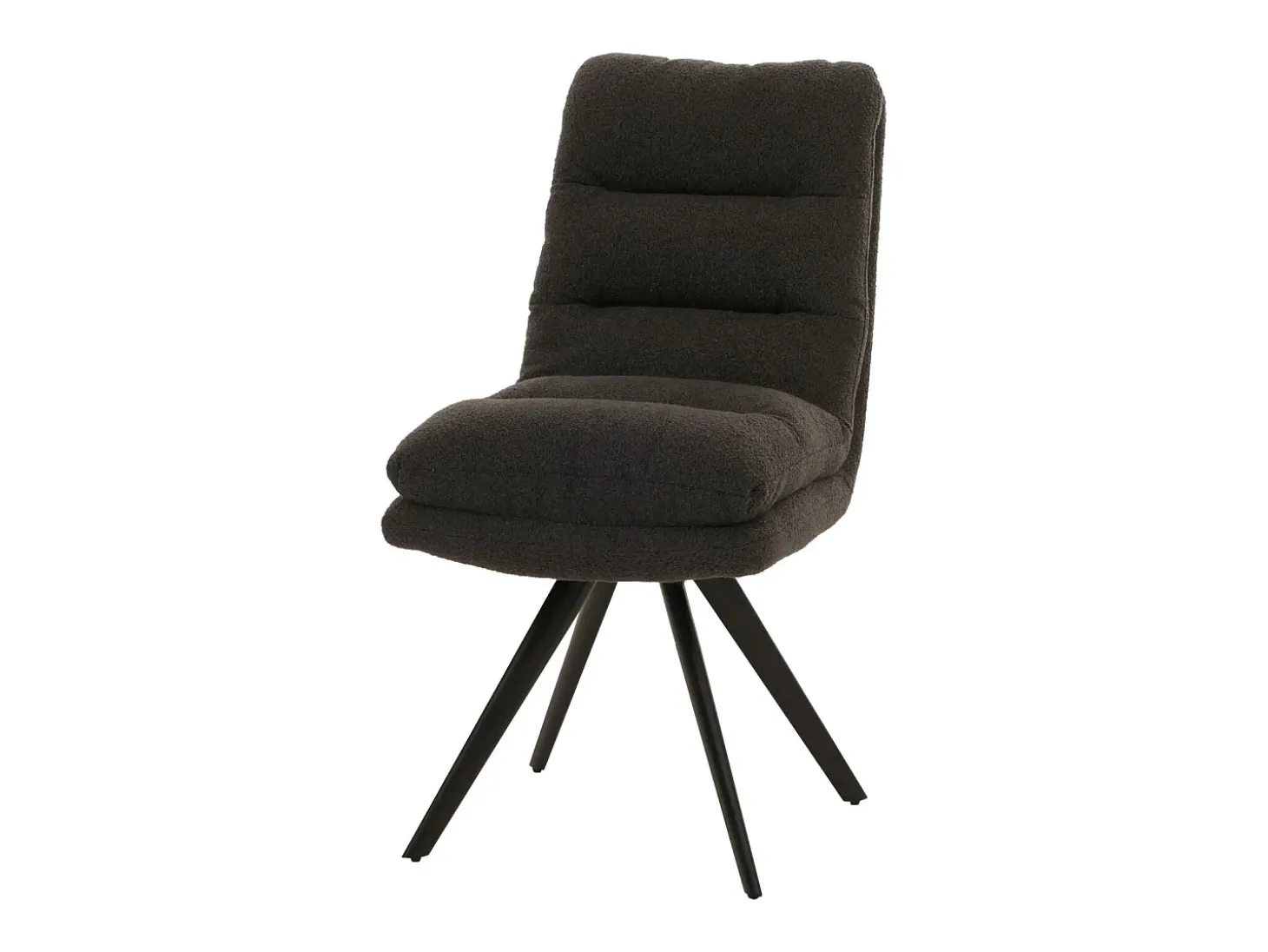 Silla de comedor MCW-G66 Bouclé, gris oscuro