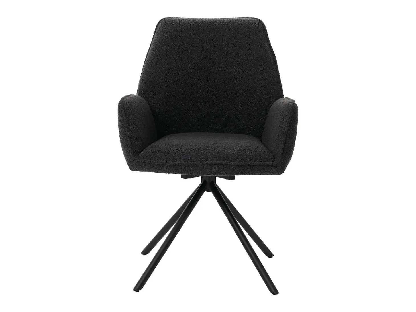 Silla de comedor MCW-G67 Bouclé (set de 6), gris oscuro