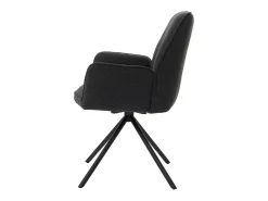 Silla de comedor MCW-G67 Bouclé (set de 6), gris oscuro