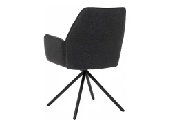 Silla de comedor MCW-G67 Bouclé (set de 6), gris oscuro