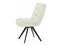 Silla de comedor MCW-G66 Bouclé, blanco crema