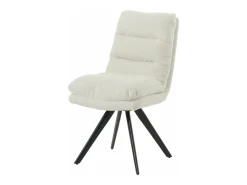 Silla de comedor MCW-G66 Bouclé, blanco crema
