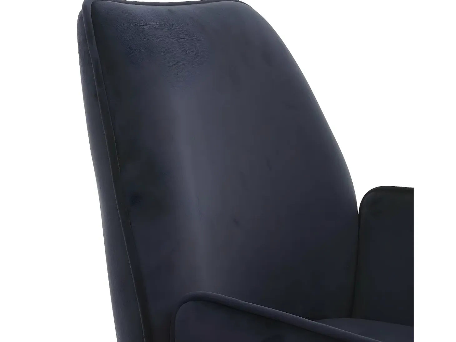 Silla de comedor MCW-G67 (juego de 6), azul antracita, patas negras