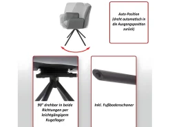 Silla de comedor MCW-G67 (juego de 6), verde, acero inoxidable