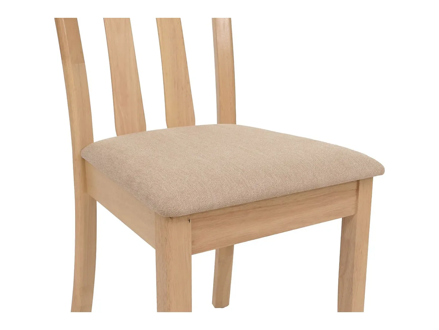 Silla de comedor MCW-G46 (juego de 2), estructura en color natural, beige