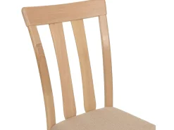 Silla de comedor MCW-G46 (juego de 2), estructura en color natural, beige