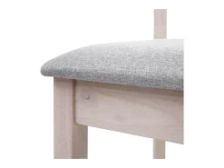 Silla de comedor MCW-G46 (juego de 6), estructura clara, gris