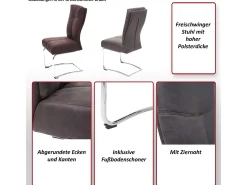 Silla de comedor MCW-G56 (juego de 2), marrón