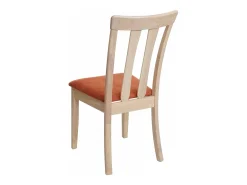 Silla de comedor MCW-G46 (juego de 6), estructura color natural, naranja