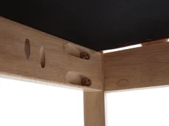 Silla de comedor MCW-G46 (juego de 6), estructura color natural, naranja