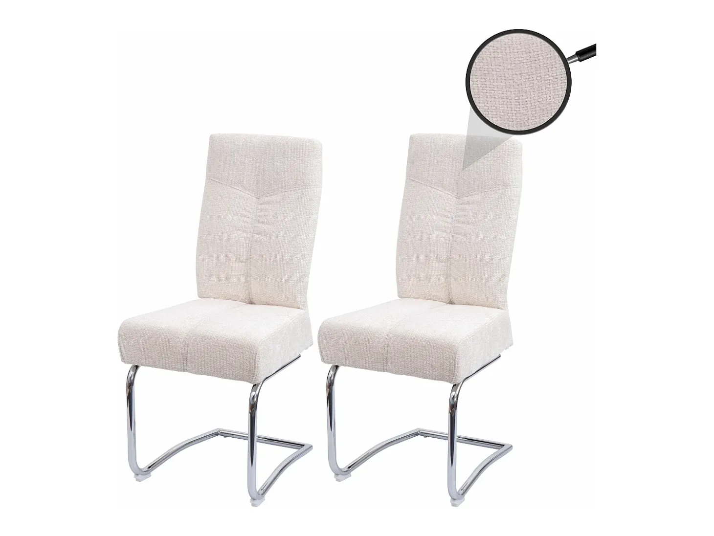 Silla de comedor MCW-G56 (juego de 2), crema