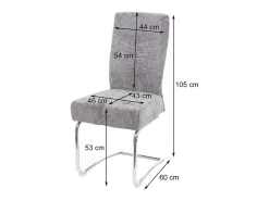 Silla de comedor MCW-G56 (juego de 2), crema