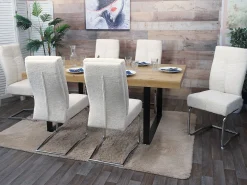 Silla de comedor MCW-G56 (juego de 2), crema