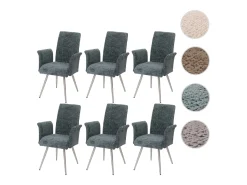 Silla de comedor MCW-G55 (juego de 6), azul-verde