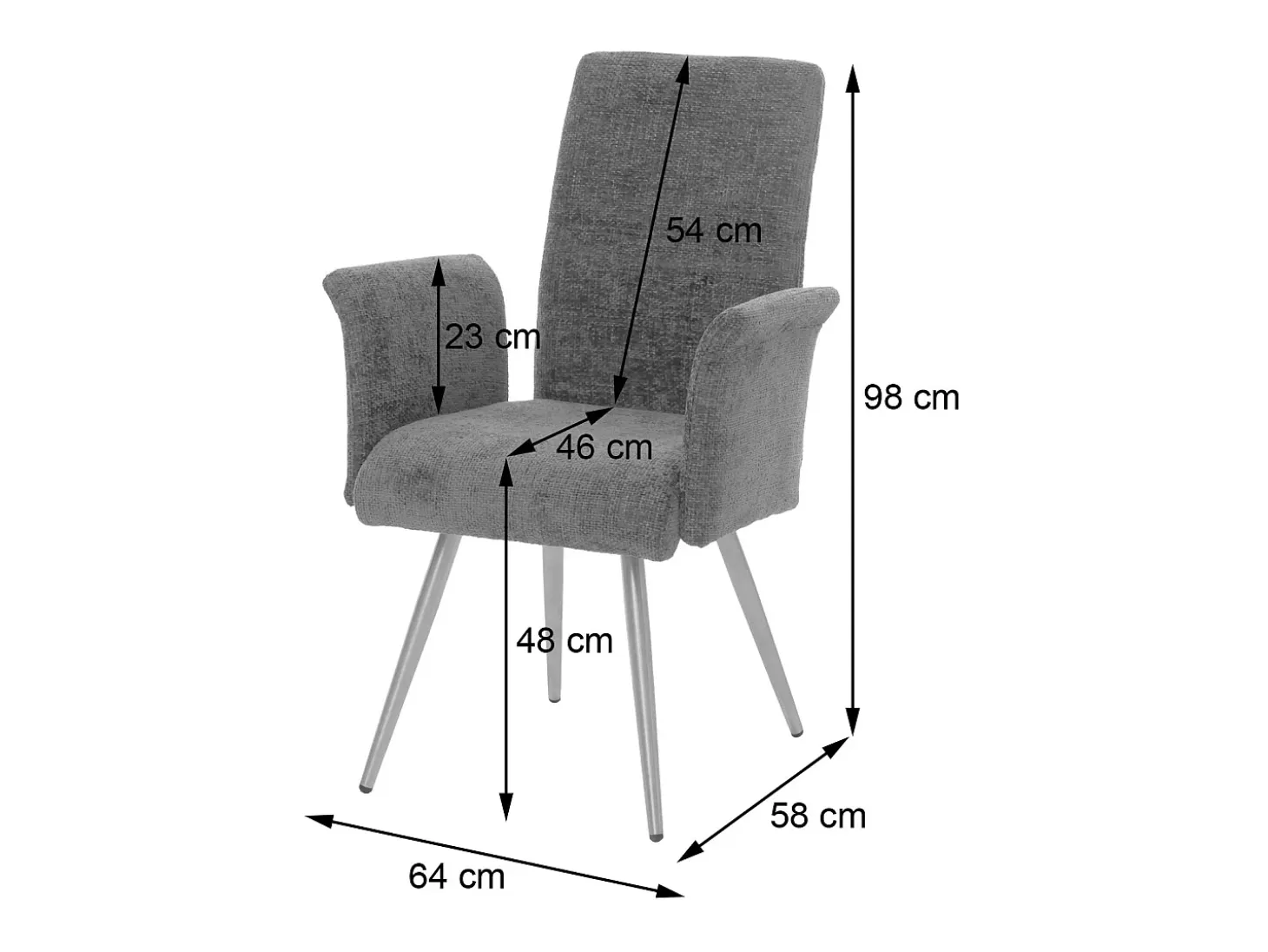 Silla de comedor MCW-G55 (juego de 6), azul-verde