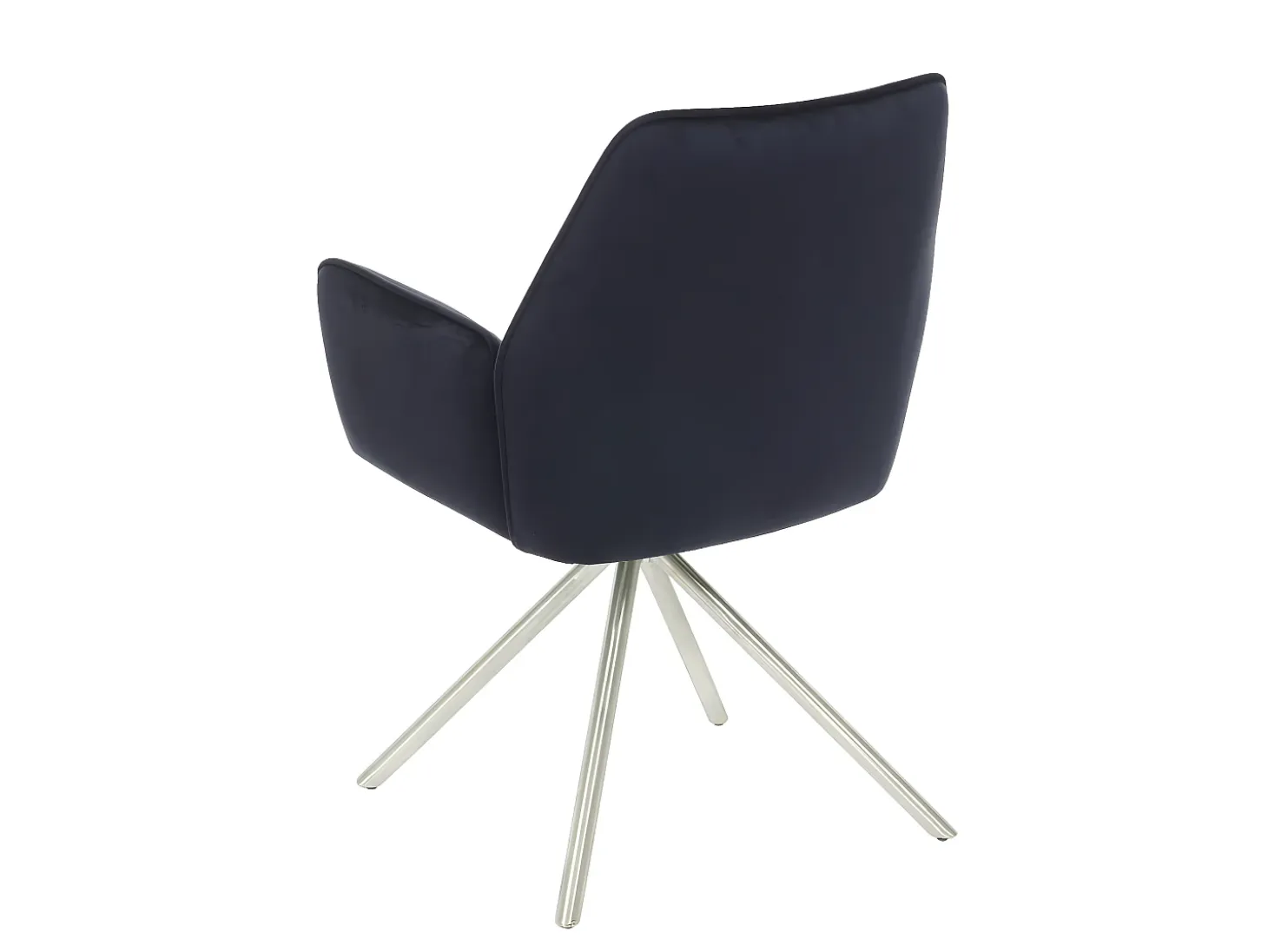 Silla de comedor MCW-G67 (juego de 6), azul antracita, acero inoxidable