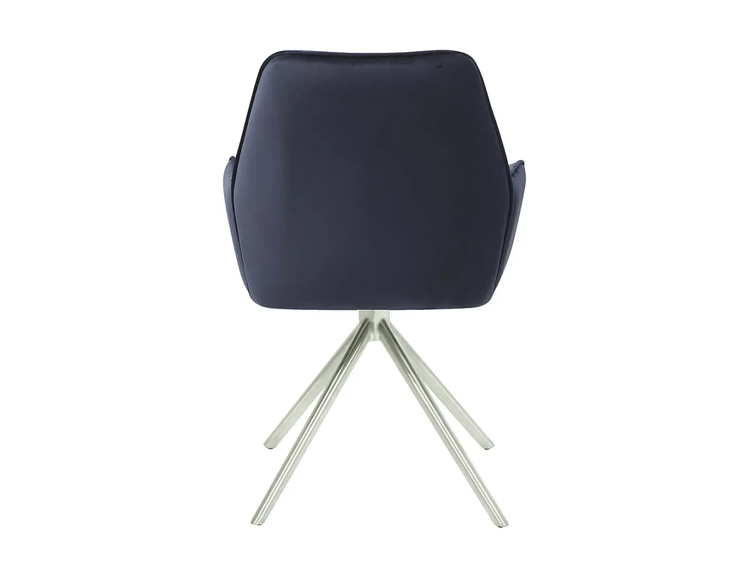 Silla de comedor MCW-G67 (juego de 6), azul antracita, acero inoxidable