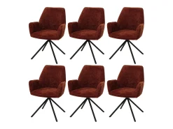 Silla de comedor MCW-G67 (juego de 6), rojo óxido