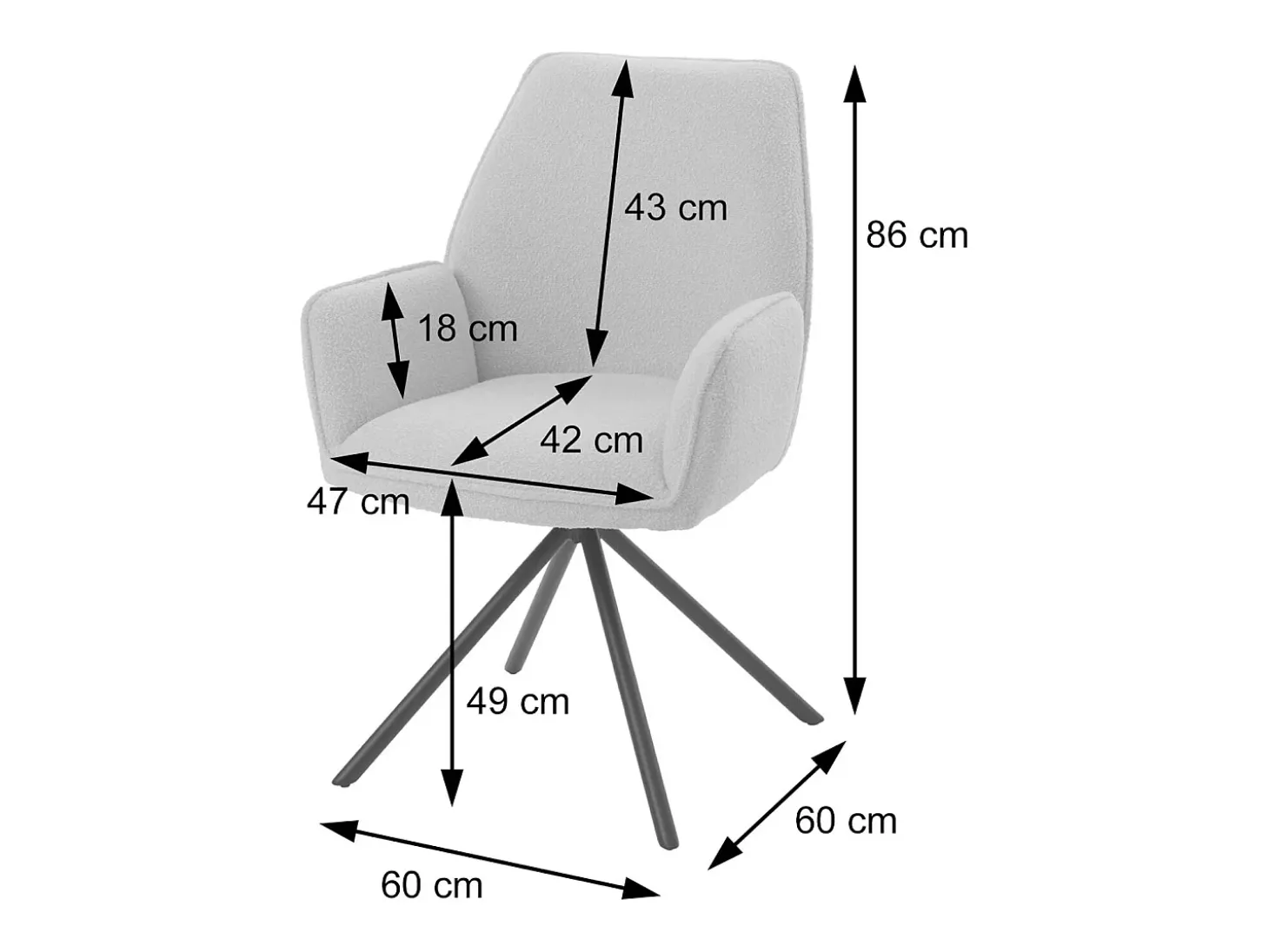 Silla de comedor MCW-G67 (juego de 6), rojo óxido