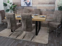 Silla de comedor MCW-G56 (juego de 2), marrón
