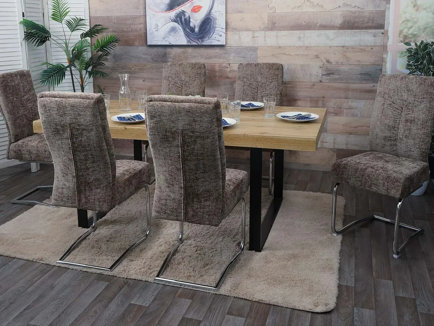 Silla de comedor MCW-G56 (juego de 2), marrón