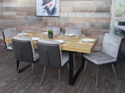 Silla de comedor MCW-G48 (juego de 6), gris