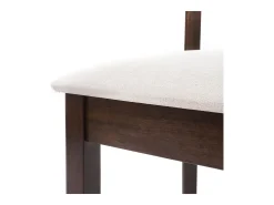 Silla de comedor MCW-G46 (juego de 2), estructura oscura, beige