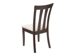 Silla de comedor MCW-G46 (juego de 2), estructura oscura, beige