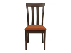 Silla de comedor MCW-G46 (juego de 6), estructura oscura, naranja