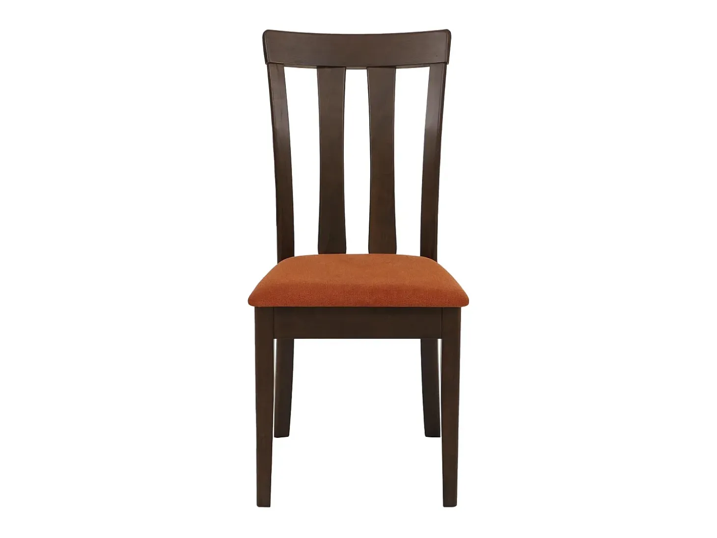 Silla de comedor MCW-G46 (juego de 6), estructura oscura, naranja