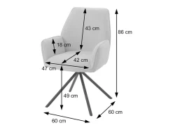 Silla de comedor MCW-G67 (juego de 6), azul oscuro