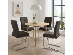 Silla de comedor MCW-G56 (juego de 2), gris