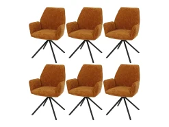 Silla de comedor MCW-G67 (juego de 6), amarillo mostaza