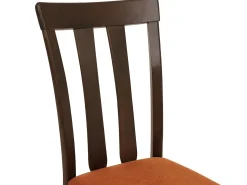 Silla de comedor MCW-G46 (juego de 2), estructura oscura, naranja