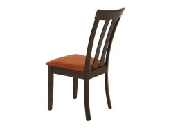 Silla de comedor MCW-G46 (juego de 2), estructura oscura, naranja