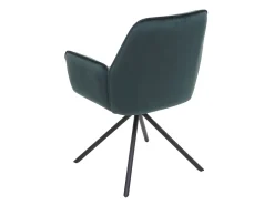 Silla de comedor MCW-G67 (juego de 6), verde, patas negras