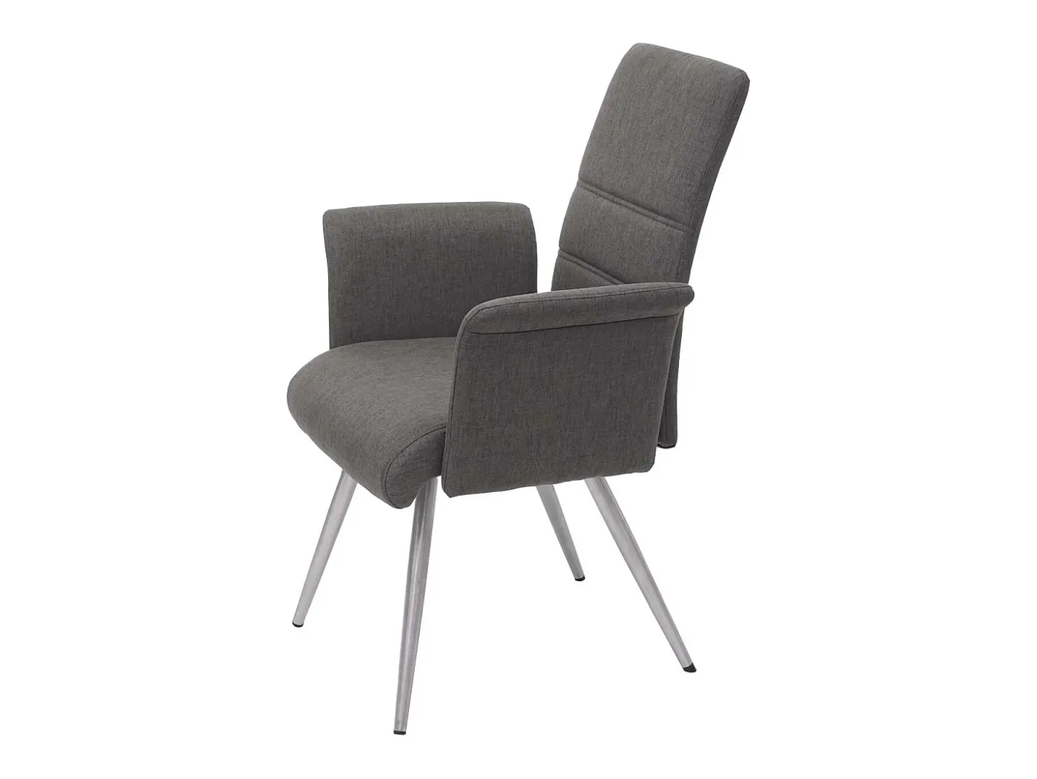 Silla de comedor MCW-G55 (set de 2), gris-marrón
