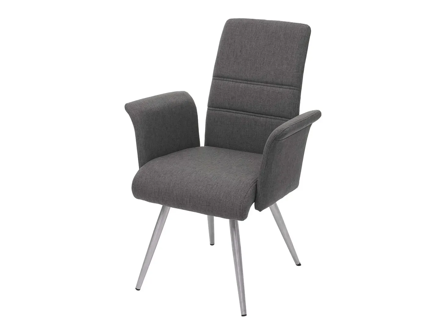 Silla de comedor MCW-G55 (set de 2), gris-marrón