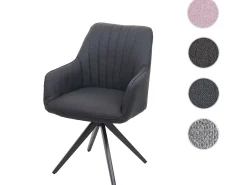 Silla de comedor MCW-H73, gris oscuro
