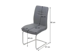 Silla de comedor MCW-H70, gris oscuro