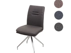 Silla de comedor MCW-H70, gris-marrón
