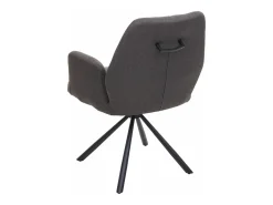 Silla de comedor MCW-H71, gris-marrón