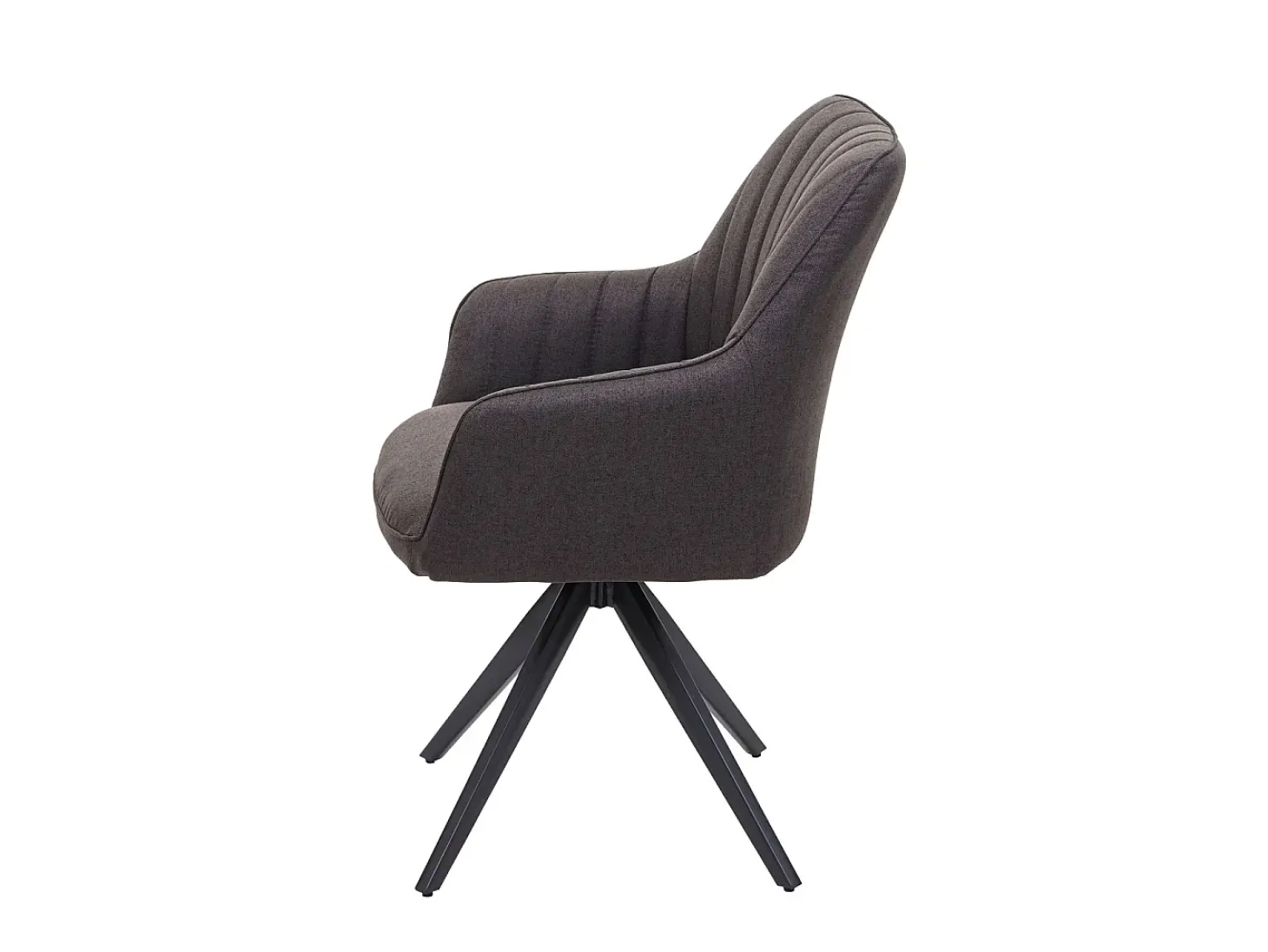 Silla de comedor MCW-H73, gris-marrón