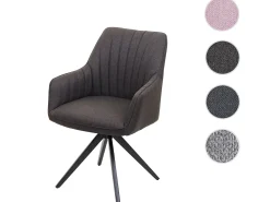 Silla de comedor MCW-H73, gris-marrón