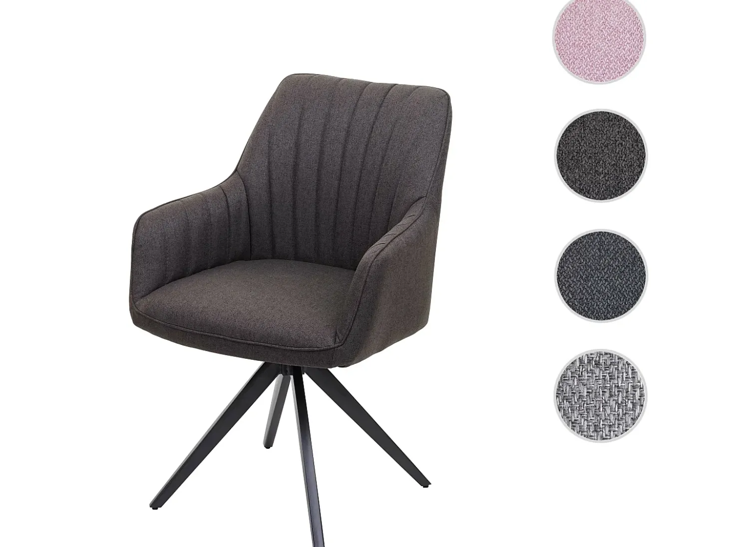 Silla de comedor MCW-H73, gris-marrón