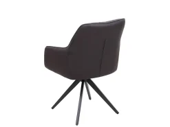 Silla de comedor MCW-H73, gris-marrón