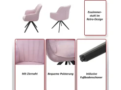 Silla de comedor MCW-H73, gris-marrón