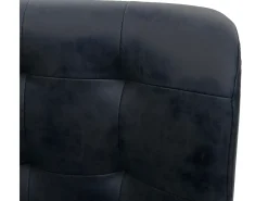 Silla de comedor MCW-H42, piel sintética vintage gris oscuro, base negra