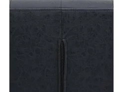 Silla de comedor MCW-H42, piel sintética vintage gris oscuro, base negra