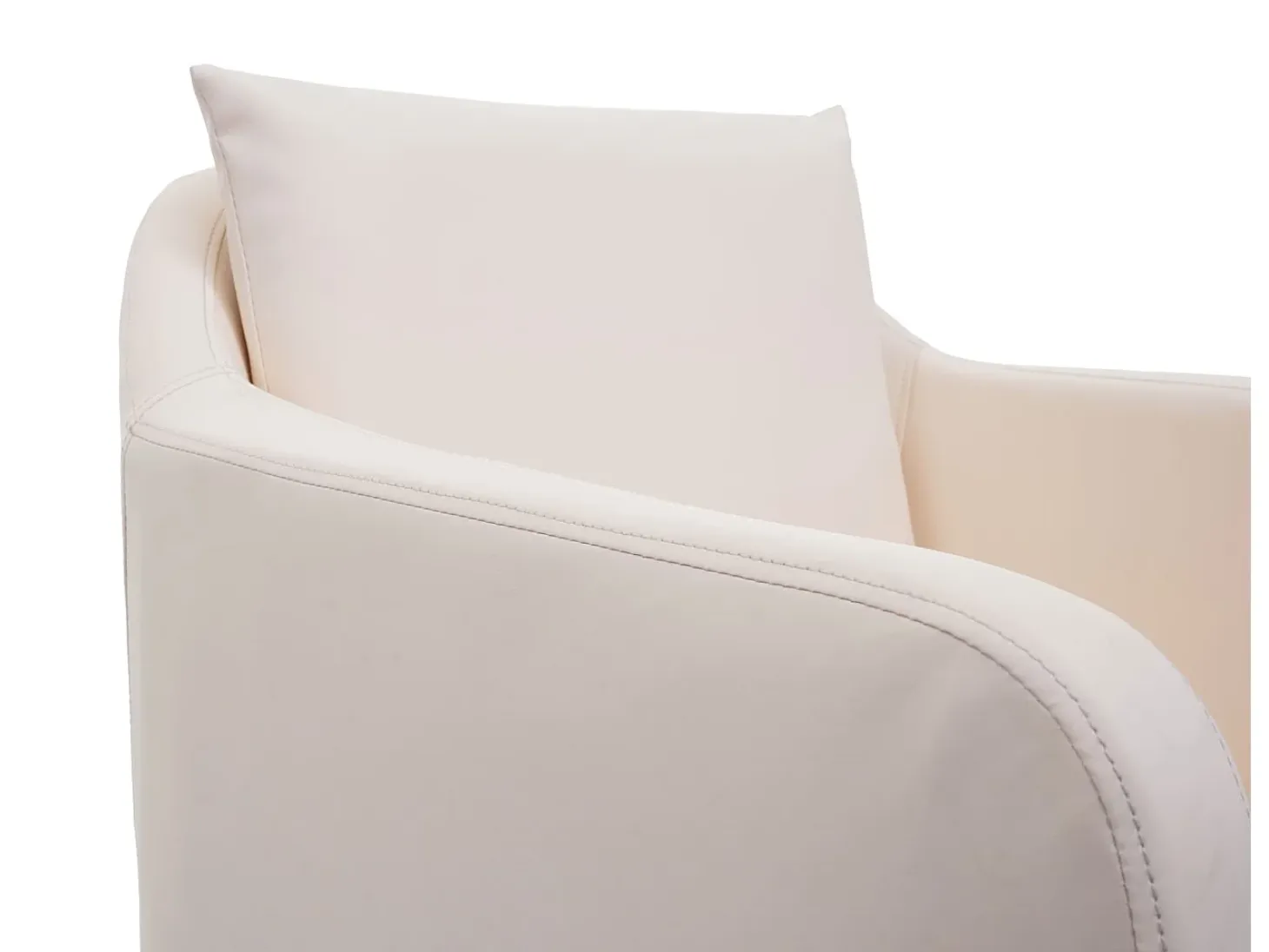Silla de comedor MCW-H93, polipiel crema-beige